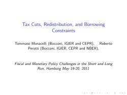 Tax Cuts, Redistribution, and Borrowing Constraints
