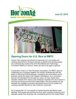 Opening Doors for US Rice at RMTC