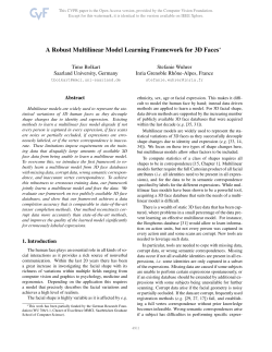 A Robust Multilinear Model Learning Framework for 3D Faces