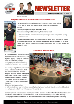 25 May 2015 - Selwyn College