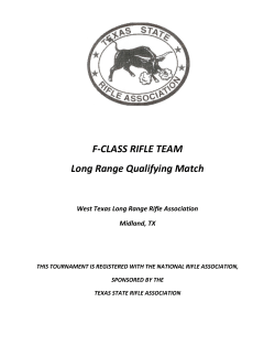 F-CLASS RIFLE TEAM Long Range Qualifying Match