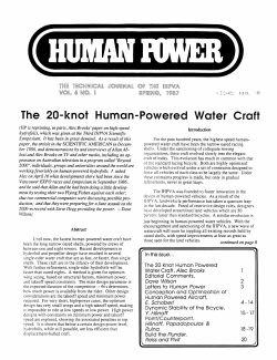 The 20-knot Human-Powered Water Craft