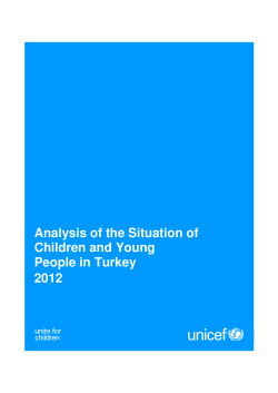Analysis of the Situation of Children and Young People in Turkey 2012