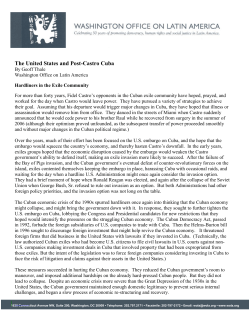 The United States and Post-Castro Cuba