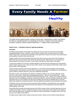 The Healthy Farmers program has been running for over five years