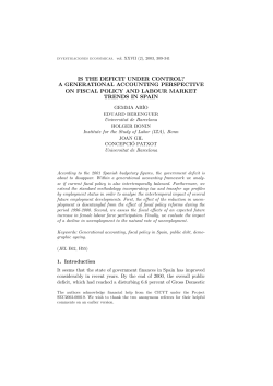 is the deficit under control? a generational