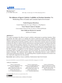 The Influence of Sports Celebrity Credibility on Purchase Intention
