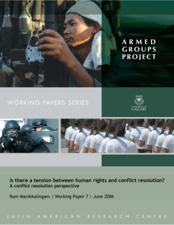Is there a tension between human rights and conflict resolution