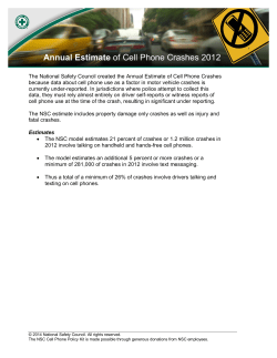 Annual Estimate of Cell Phone Crashes