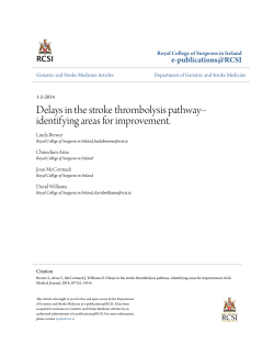 Delays in the stroke thrombolysis pathway-