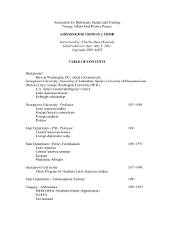 Dodd, Thomas J. - Association for Diplomatic Studies and Training