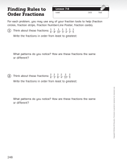 Finding Rules to Order Fractions