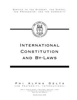 International Constitution and By-Laws