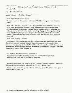 Break, Break, Break and How to Be a Poet Logs