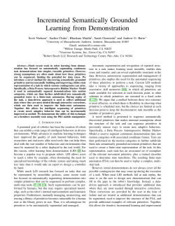 Incremental Semantically Grounded Learning from Demonstration