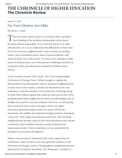 The Chronicle Review No Two Ghettos Are Alike