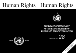 Fact Sheet No. 28 The Impact of Mercenary Activities on the Right of