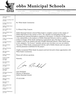 Hobbs Municipal Schools - White Sands Construction