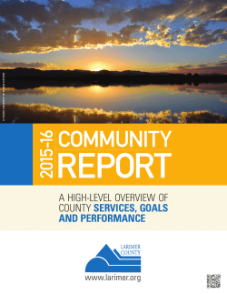 A HIGH-LEVEL OVERVIEW OF COUNTY SERVICES, GOALS AND