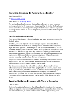 Radiation Exposure - 13 Natural Remedies for