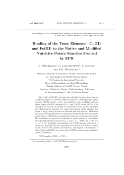 Binding of the Trace Elements: Cu(II) and Fe(III) to the Native and