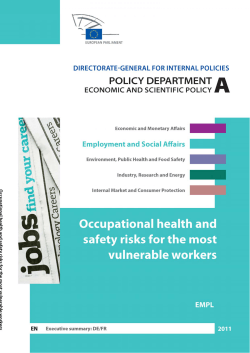 occupational health and safety risks for the most vulnerable workers