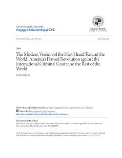 The Modern Version of the Shot Heard `Round the World: America`s