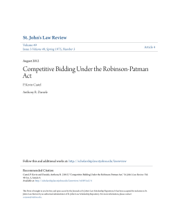 Competitive Bidding Under the Robinson