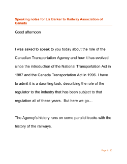 PDF Speaking Notes - Railway Association of Canada