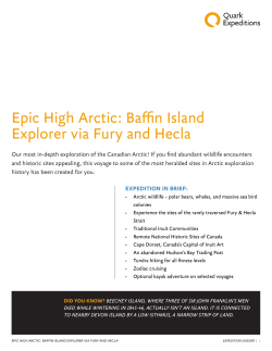 Epic High Arctic: Baffin Island Explorer via Fury