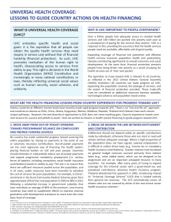 universal health coverage - World Health Organization