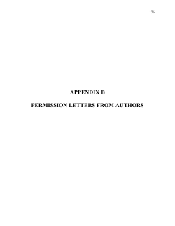 APPENDIX B PERMISSION LETTERS FROM AUTHORS