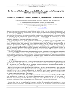 On the use of helium-filled soap bubbles for large