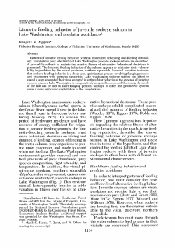 EGGERS, DOUGLAS M. Limnetic feeding behavior of juvenile