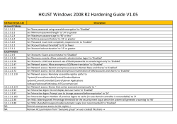 HKUST Windows 2008 R2 Hardening Guide V1.05