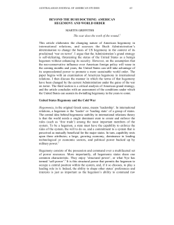 BEYOND THE BUSH DOCTRINE: AMERICAN