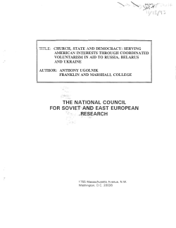 Church State and Democracy Serving American Interests Through