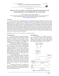 effect of alcohol-gasoline blends (ethanol) on