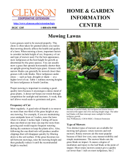Mowing Lawns - Clemson University