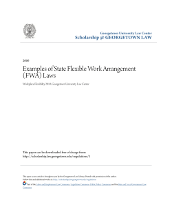 Examples of State Flexible Work Arrangement (FWA)