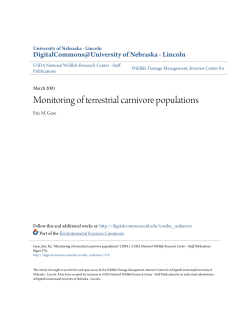 Monitoring of terrestrial carnivore populations