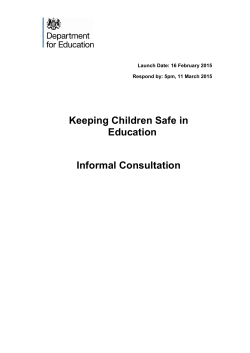 Keeping Children Safe in Education Informal Consultation