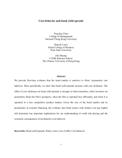 Cost behavior and bond yield spreads