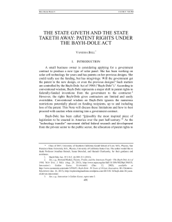 the state giveth and the state taketh away: patent rights under the