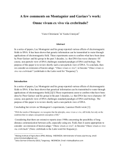 A few comments on Montagnier and Gariaev`s work: Omne