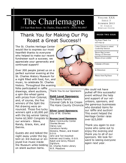 The Charlemagne Summer 2013 - St. Charles History Museum