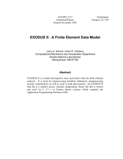 EXODUS II: A Finite Element Data Model