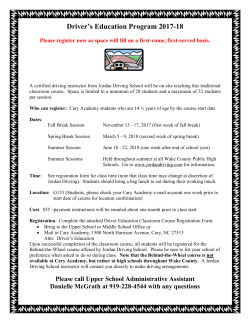 Driver`s Education Classroom Course Registration