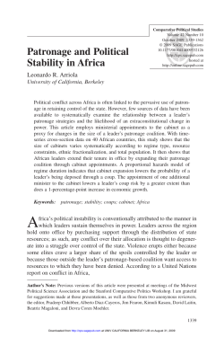Patronage and Political Stability in Africa