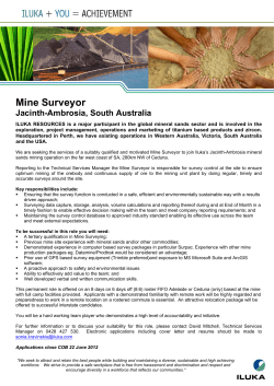 Mine Surveyor - Iluka Resources